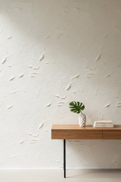 Textured Beige Abstract Brushstroke Wallpaper