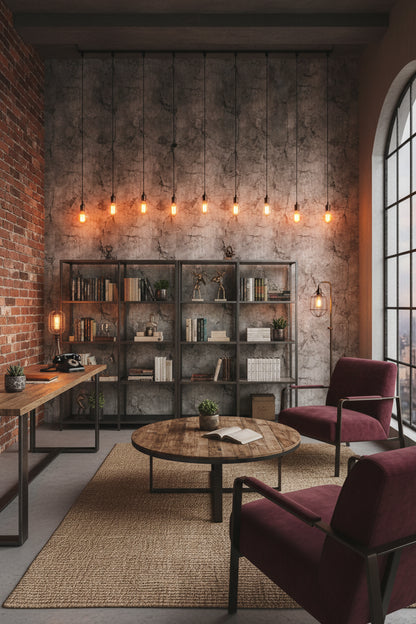 Textured Gray Cracked Concrete Effect Wallpaper