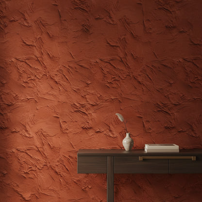 Terracotta Textured Rustic Wallpaper