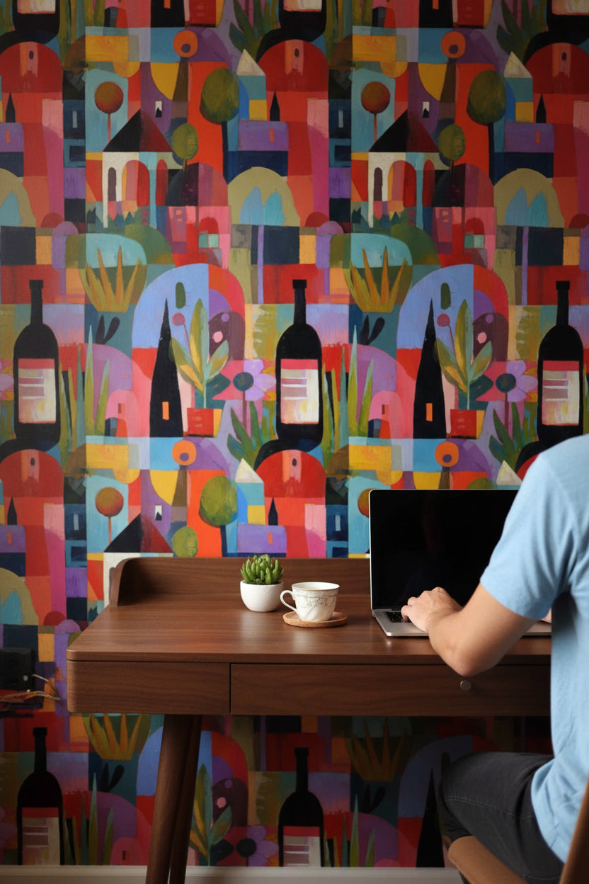 Vibrant Multicolor Abstract Geometric Wallpaper