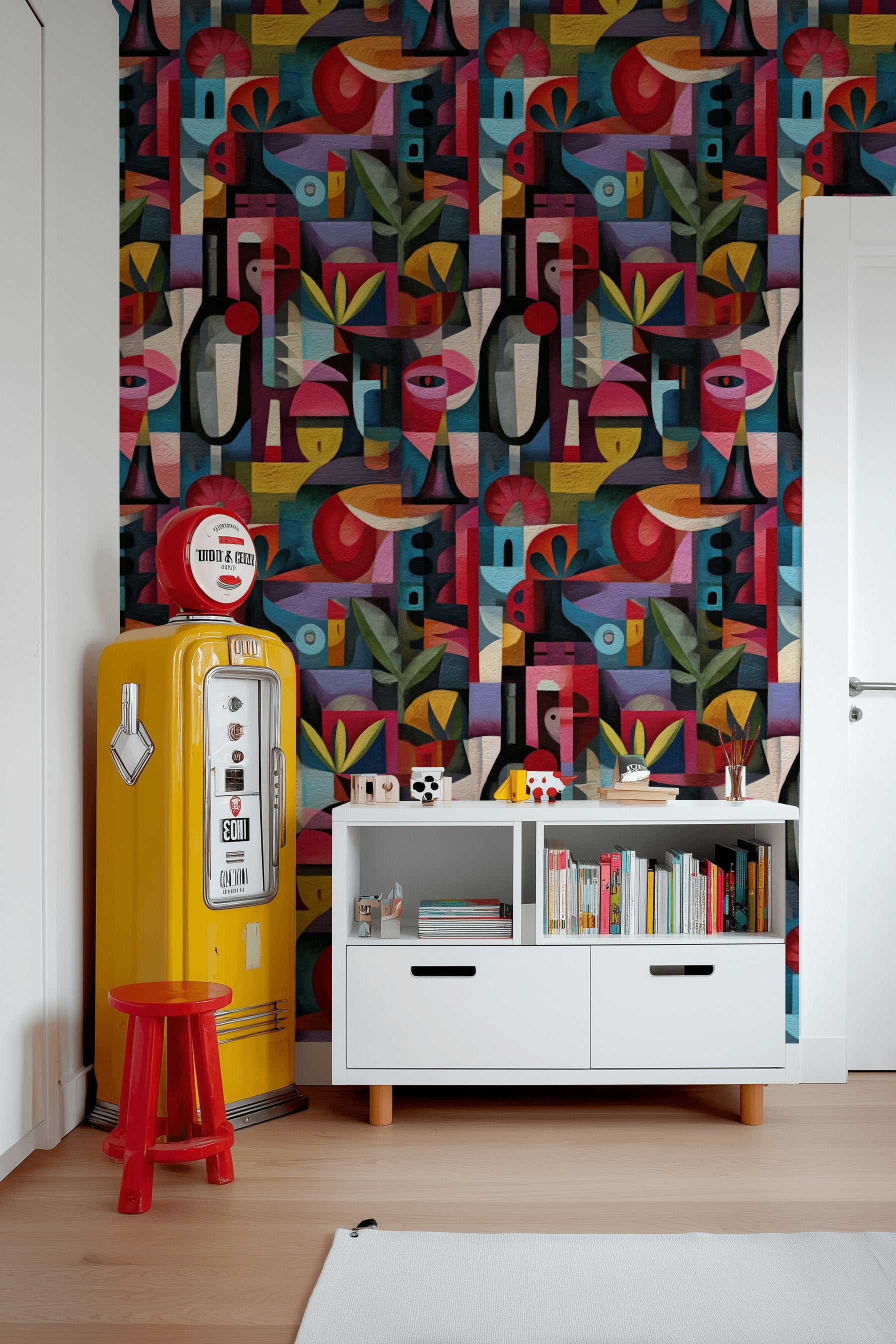 Multicolor Geometric Abstract Pattern Wallpaper