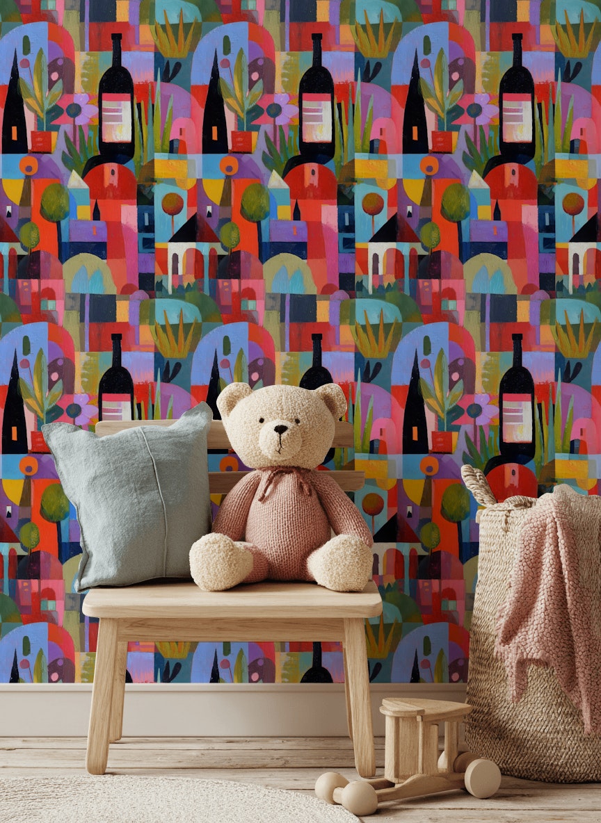 Vibrant Multicolor Abstract Geometric Wallpaper