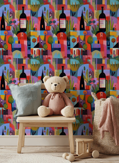 Vibrant Multicolor Abstract Geometric Wallpaper