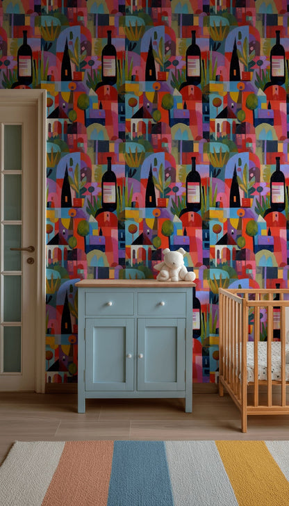 Vibrant Multicolor Abstract Geometric Wallpaper