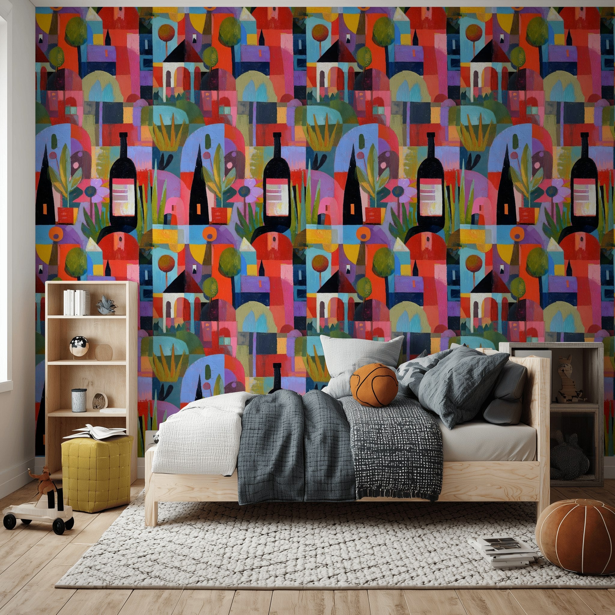 Vibrant Multicolor Abstract Geometric Wallpaper
