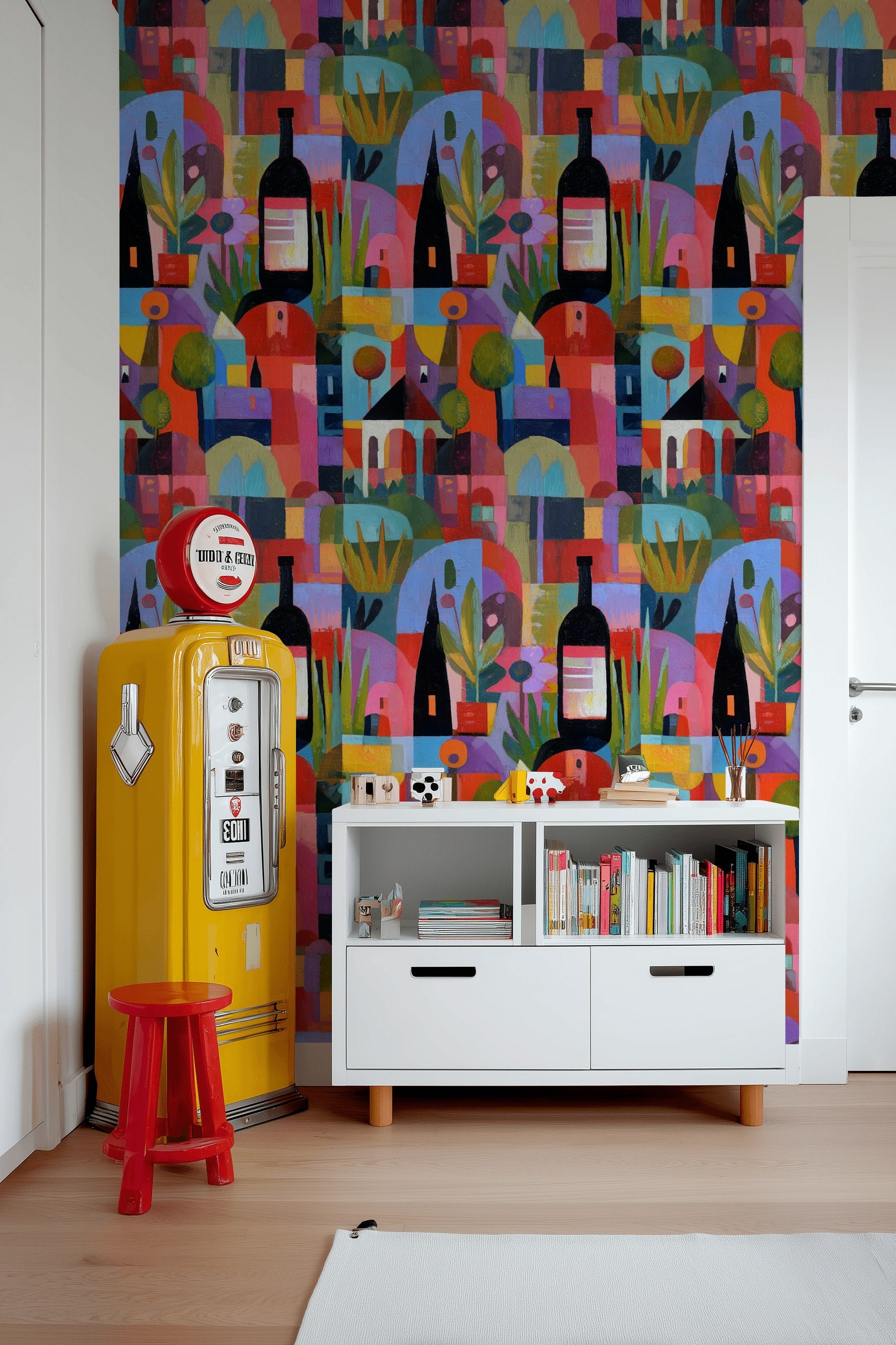 Vibrant Multicolor Abstract Geometric Wallpaper