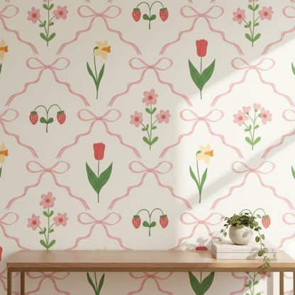 Floral Wallpaper Modern Light Decorative Mural