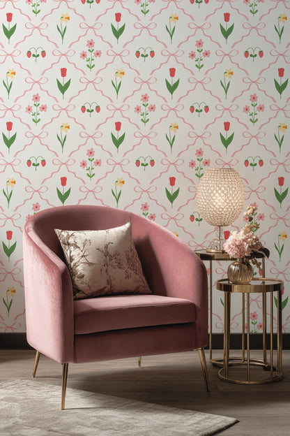 Floral Wallpaper Modern Light Decorative Mural