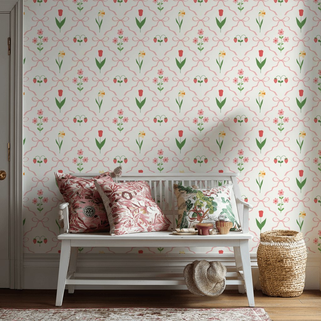 Floral Wallpaper Modern Light Decorative Mural