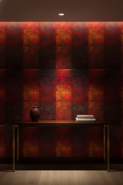 Rustic Red and Black Abstract Tone Wallpaper