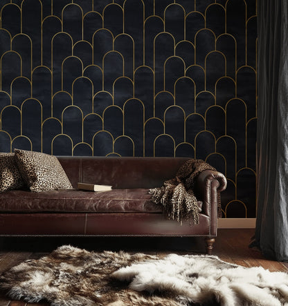 Geometric Wallpaper Art Deco Luxurious Decorative Mural