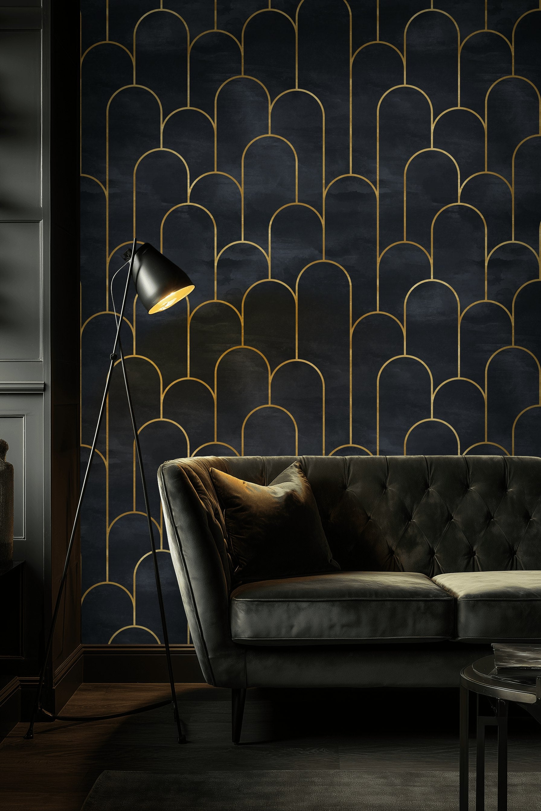 Geometric Wallpaper Art Deco Luxurious Decorative Mural