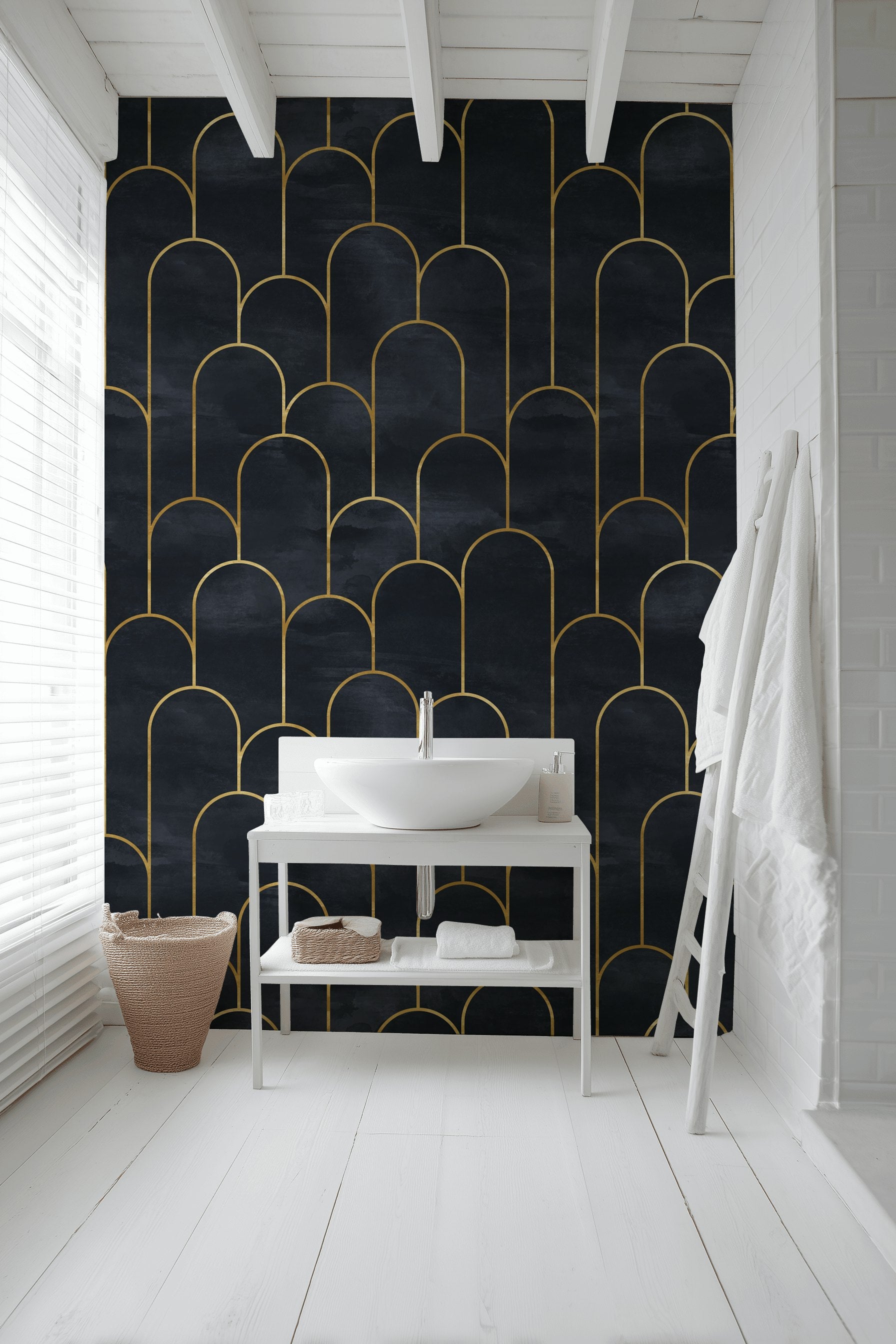 Geometric Wallpaper Art Deco Luxurious Decorative Mural