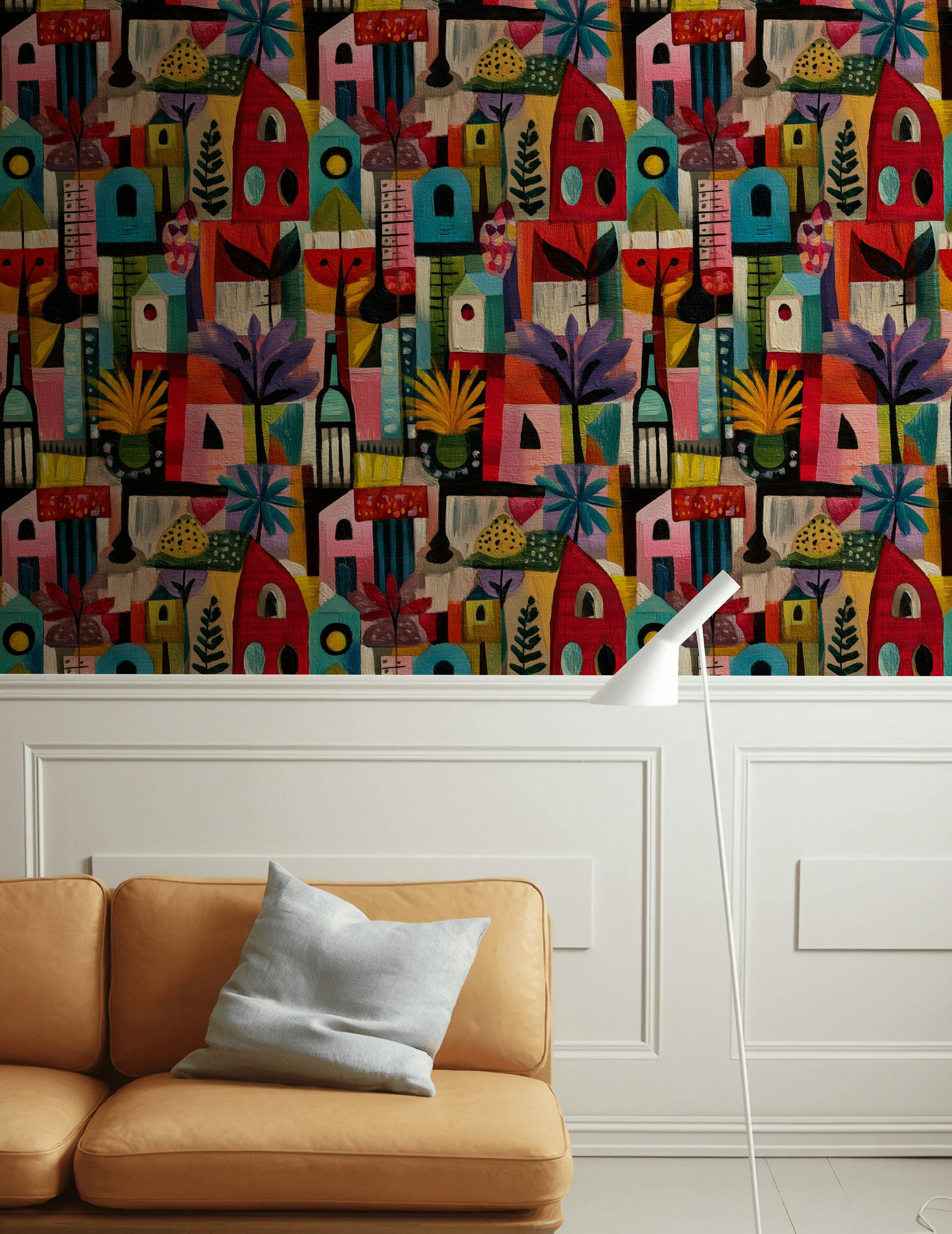 Vibrant Multicolor Abstract Geometric Wallpaper