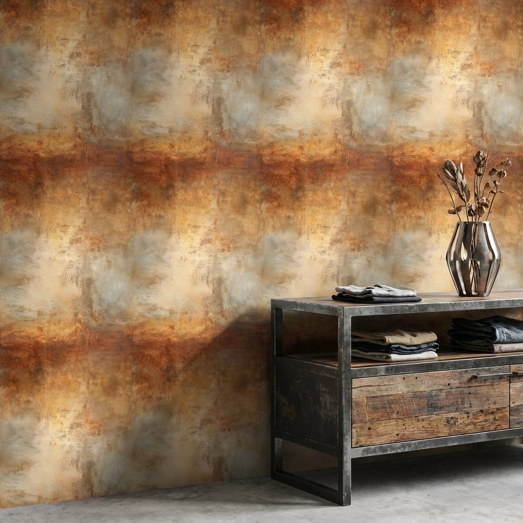 Rustic Industrial Gradient Wallpaper