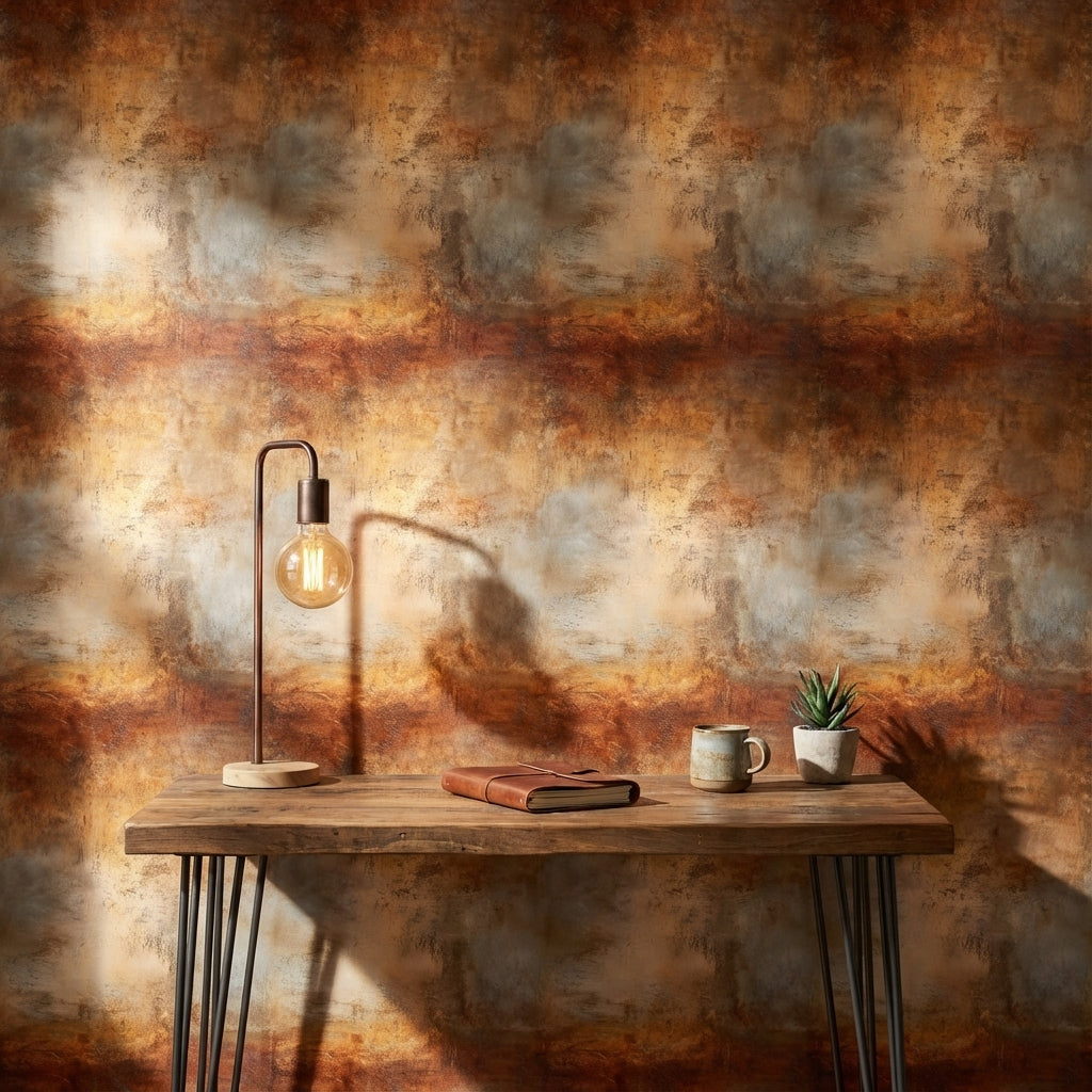 Rustic Industrial Gradient Wallpaper