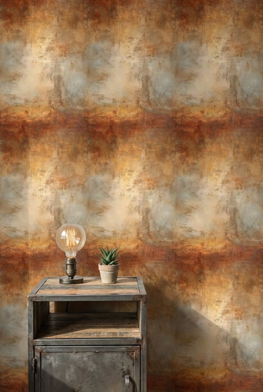 Rustic Industrial Gradient Wallpaper