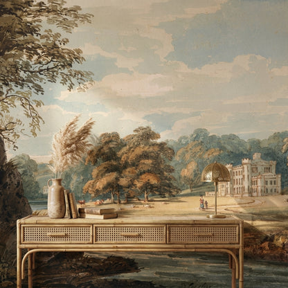 Landscape Wallpaper Vintage Serene Wall Mural
