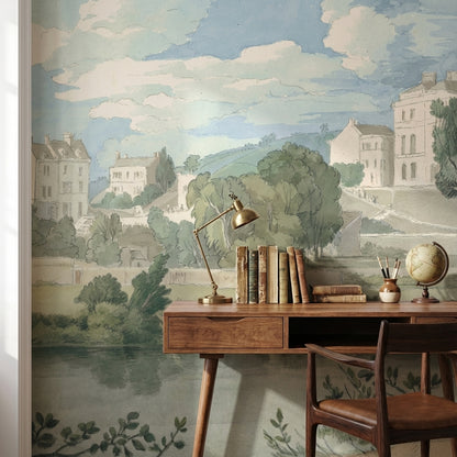 Landscape Wallpaper Vintage Countryside Wall Mural
