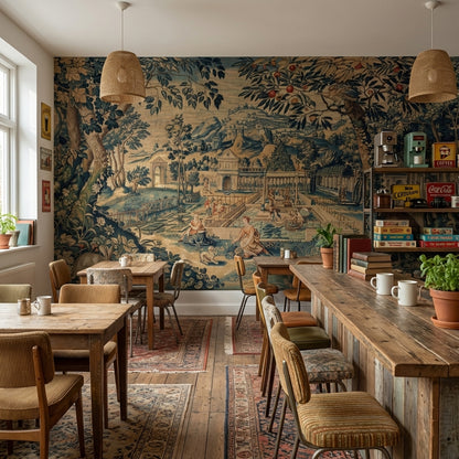 Pastoral Landscape Wallpaper Vintage Nature Wall Mural