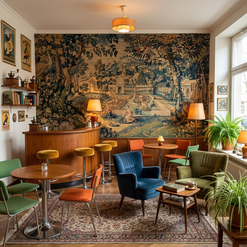 Pastoral Landscape Wallpaper Vintage Nature Wall Mural