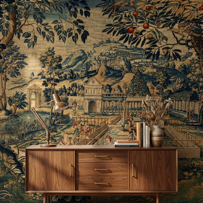 Pastoral Landscape Wallpaper Vintage Nature Wall Mural