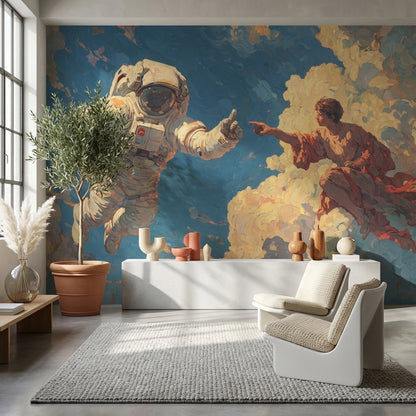 Floating In Space Wallpaper Astronaut Abstract Wall Mural