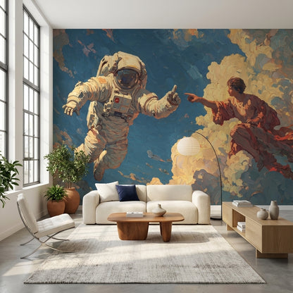 Floating In Space Wallpaper Astronaut Abstract Wall Mural