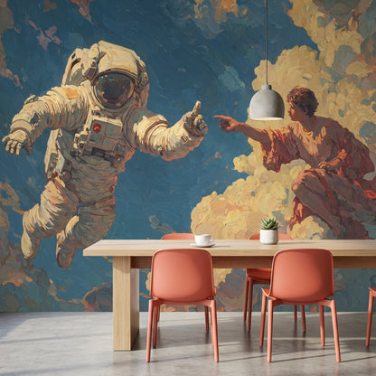 Floating In Space Wallpaper Astronaut Abstract Wall Mural