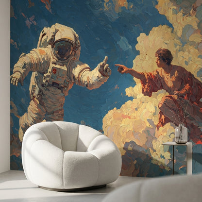 Floating In Space Wallpaper Astronaut Abstract Wall Mural