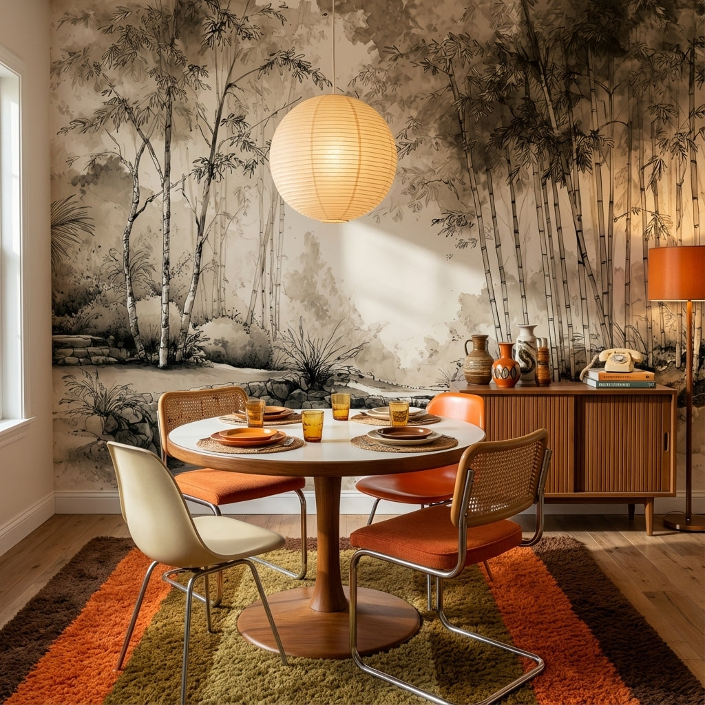 Bamboo Wallpaper Landscape Removable Traditional Wall Mural