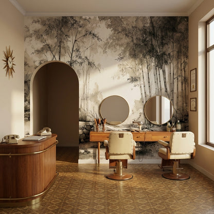 Bamboo Wallpaper Landscape Removable Traditional Wall Mural