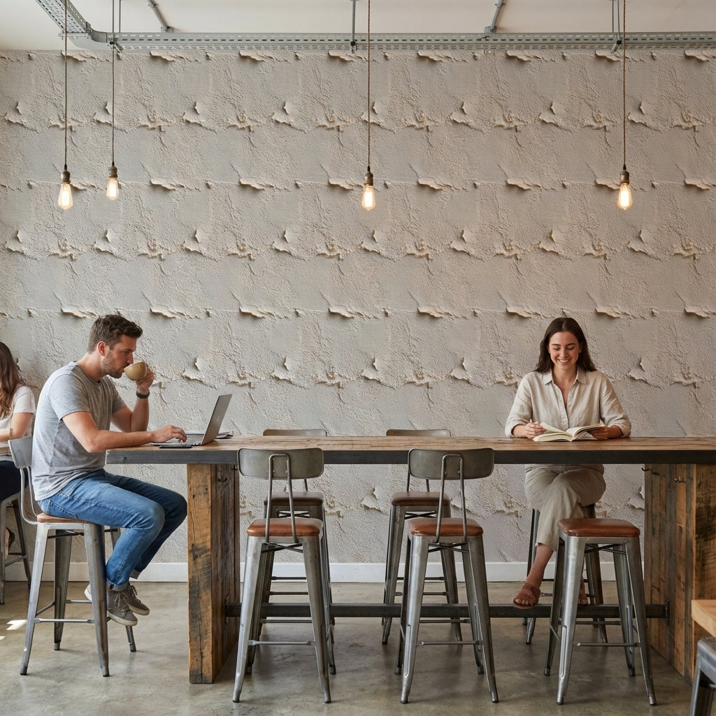 Abstract Pattern Wallpaper Rustic Removable Beige Wall Mural