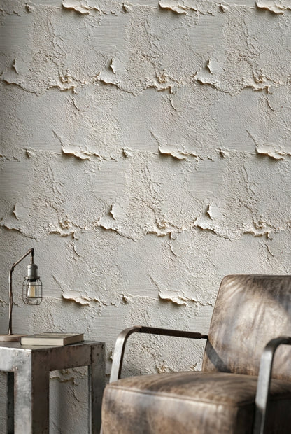 Abstract Pattern Wallpaper Rustic Removable Beige Wall Mural