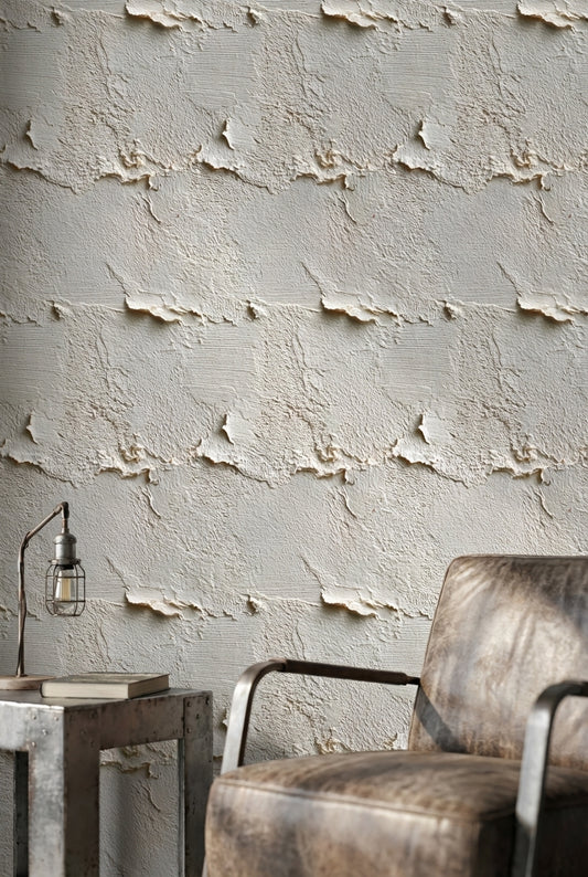 Abstract Pattern Wallpaper Rustic Removable Beige Wall Mural