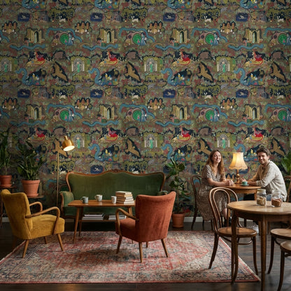 Fantasy Wallpaper Vintage Removable Mythical Wall Decor