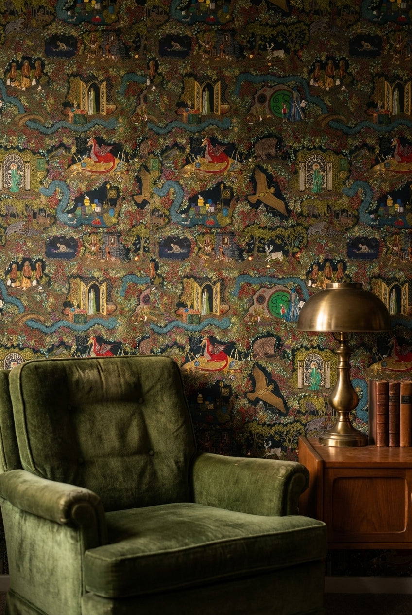 Fantasy Wallpaper Vintage Removable Mythical Wall Decor