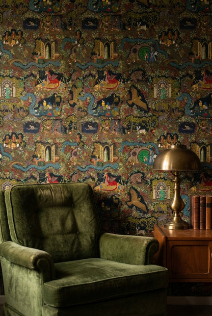 Fantasy Wallpaper Vintage Removable Mythical Wall Decor