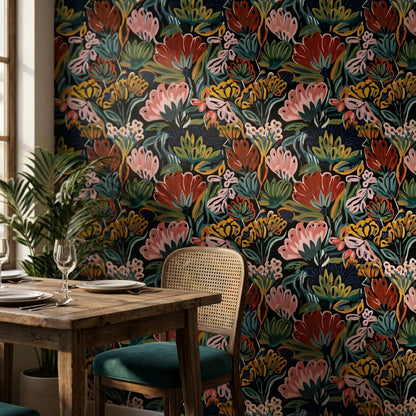 Floral Wallpaper Abstract Removable Modern Wall Decor