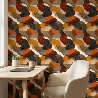 Abstract Wallpaper Organic Earthy Wall Mural