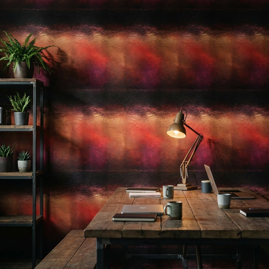 Textured Wallpaper Fiery Mural Elegant Wall Decor