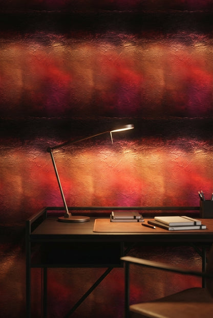 Textured Wallpaper Fiery Mural Elegant Wall Decor