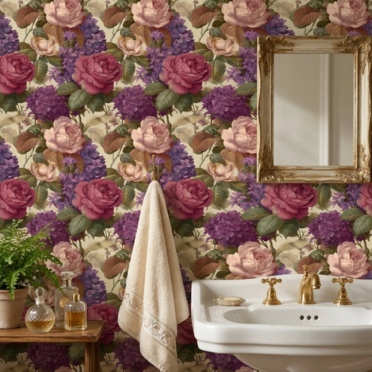 Floral Wallpaper Vintage Botanical Decorative Mural