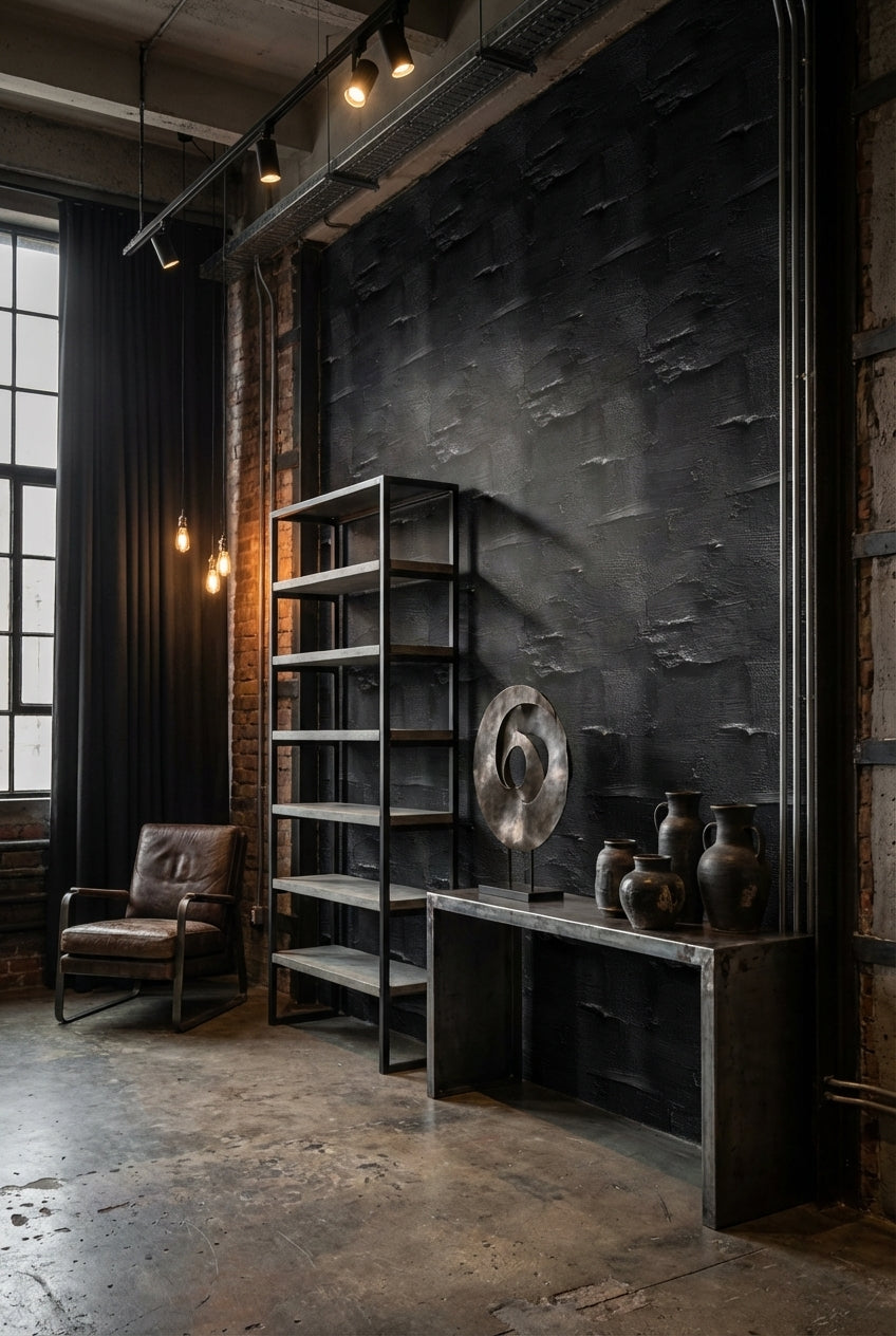 Abstract Wallpaper Textured Removable Dark Wall Decor