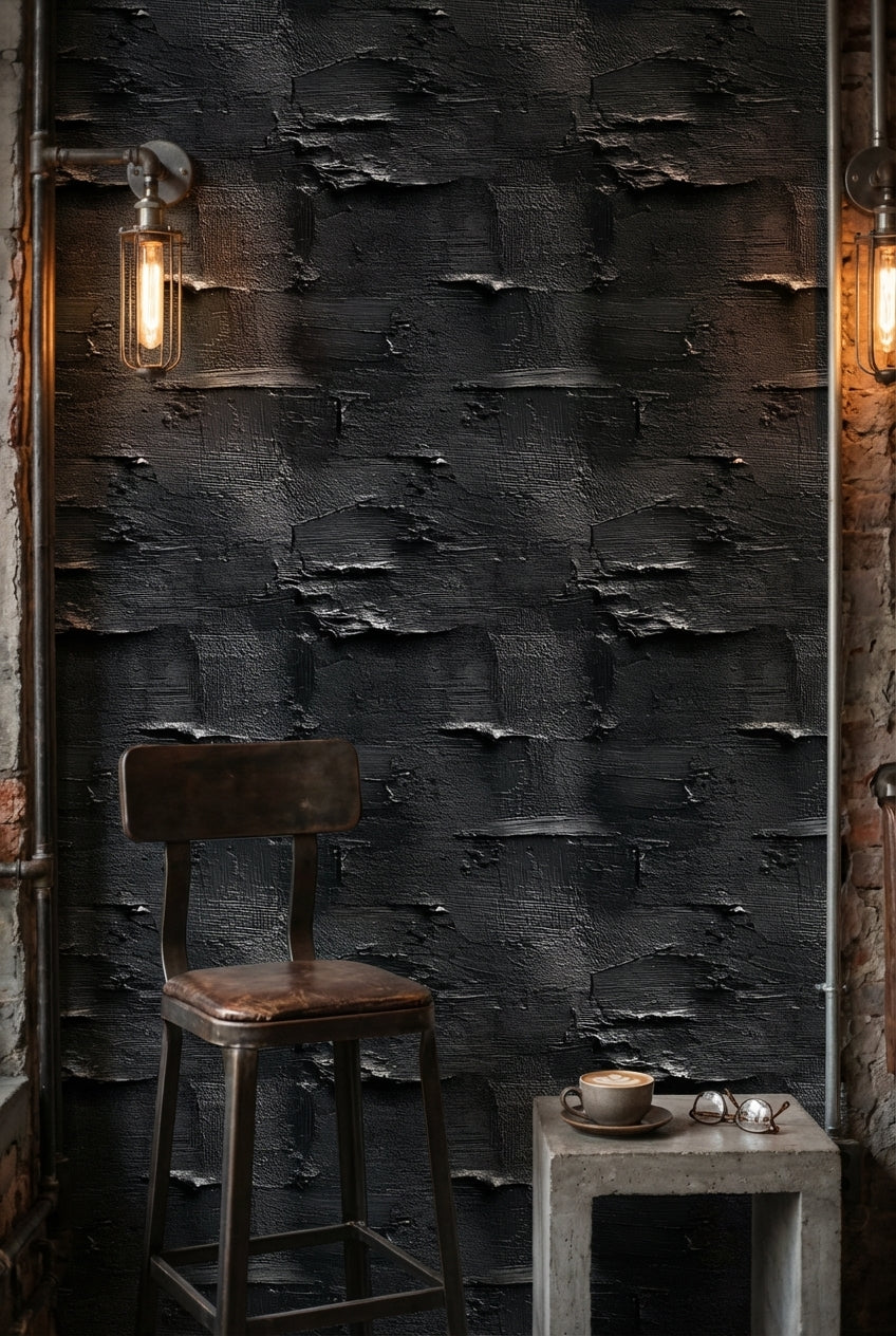 Abstract Wallpaper Textured Removable Dark Wall Decor