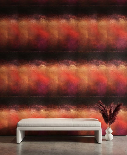 Textured Wallpaper Fiery Mural Elegant Wall Decor