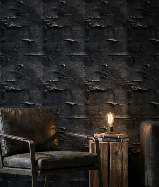 Abstract Wallpaper Textured Removable Dark Wall Double Roll