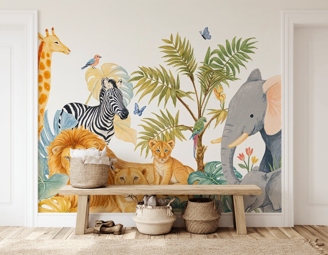 Tropical Jungle Wallpaper Animals Nature Wall Mural