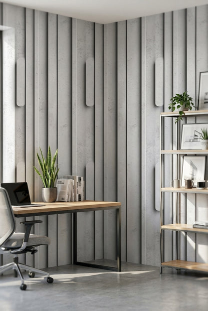 Geometric Wallpaper Concrete Minimalist Decorative Mural