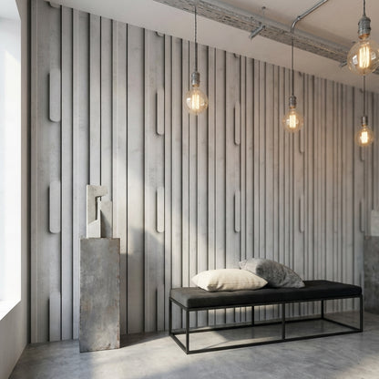 Geometric Wallpaper Concrete Minimalist Decorative Mural